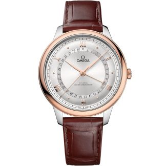 Omega De Ville Prestige 42 mm, acciaio-oro Sedna™ su alligatore 434.23.42.22.02.001