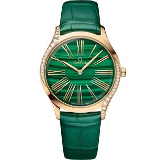 Omega De Ville Trésor 36 mm, oro Moonshine™ su cinturino di pelle 428.58.36.60.99.001