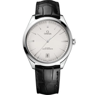 Omega De Ville Trésor 40 mm, acciaio su cinturino di pelle 435.13.40.21.02.001