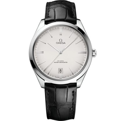 Omega De Ville Trésor 40 mm, acciaio su cinturino di pelle 435.13.40.21.02.001