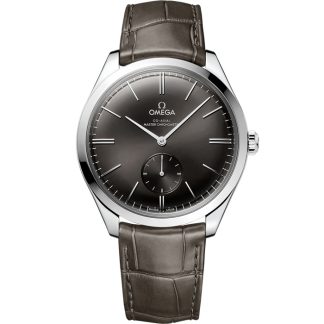 Omega De Ville Trésor 40 mm, acciaio su cinturino di pelle 435.13.40.21.06.001