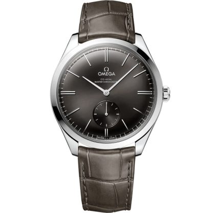 Omega De Ville Trésor 40 mm, acciaio su cinturino di pelle 435.13.40.21.06.001