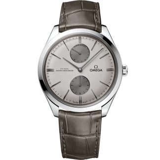 Omega De Ville Trésor 40 mm, acciaio su cinturino di pelle 435.13.40.22.06.001