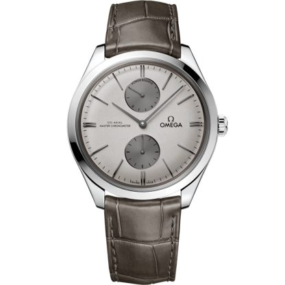 Omega De Ville Trésor 40 mm, acciaio su cinturino di pelle 435.13.40.22.06.001
