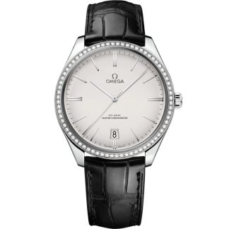 Omega De Ville Trésor 40 mm, acciaio su cinturino di pelle 435.18.40.21.02.001