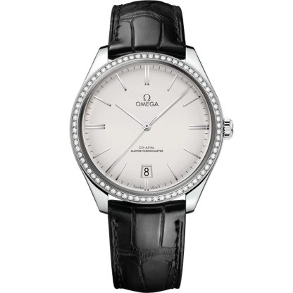 Omega De Ville Trésor 40 mm, acciaio su cinturino di pelle 435.18.40.21.02.001