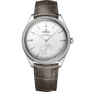 Omega De Ville Trésor 40 mm, acciaio su cinturino di pelle 435.18.40.21.02.002
