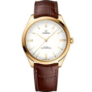 Omega De Ville Trésor 40 mm, oro giallo su cinturino di pelle 435.53.40.21.09.001