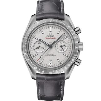 Omega Grey Side of the Moon Speedmaster Dark Side of the Moon 44,25 mm, ceramica grigia su cinturino di pelle con fibbia déployante 311.93.44.51.99.002