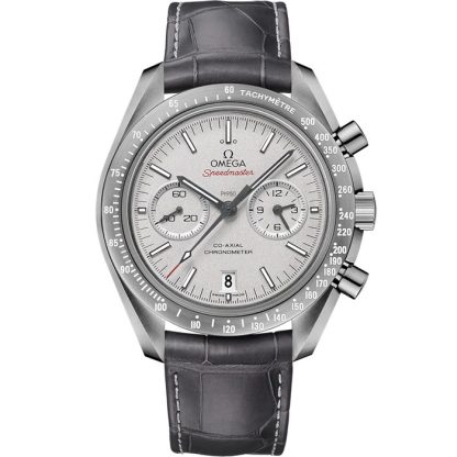 Omega Grey Side of the Moon Speedmaster Dark Side of the Moon 44,25 mm, ceramica grigia su cinturino di pelle con fibbia déployante 311.93.44.51.99.002