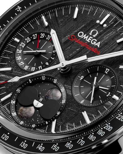 Omega Meteorite Speedmaster Fasi lunari 43 mm, acciaio su acciaio 304.30.43.52.01.001 - immagine 4