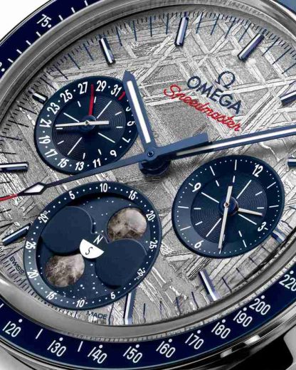 Omega Meteorite Speedmaster Fasi lunari 43 mm, acciaio su acciaio 304.30.43.52.06.001 - immagine 4