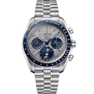 Omega Meteorite Speedmaster Fasi lunari 43 mm, acciaio su acciaio 304.30.43.52.06.001