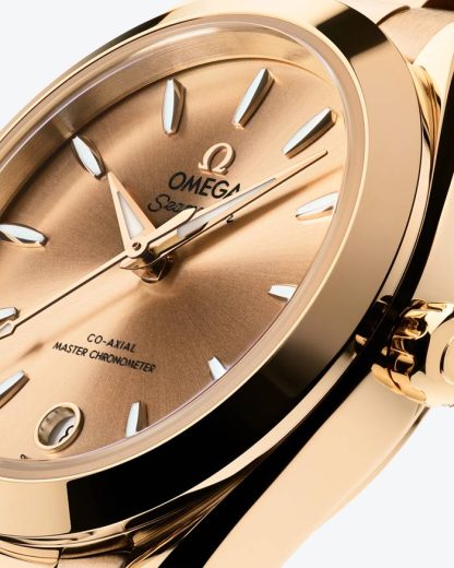 Omega Novità Seamaster Aqua Terra 150M 30 mm, oro Moonshine™ su oro Moonshine™ 220.50.30.20.08.001 - immagine 3