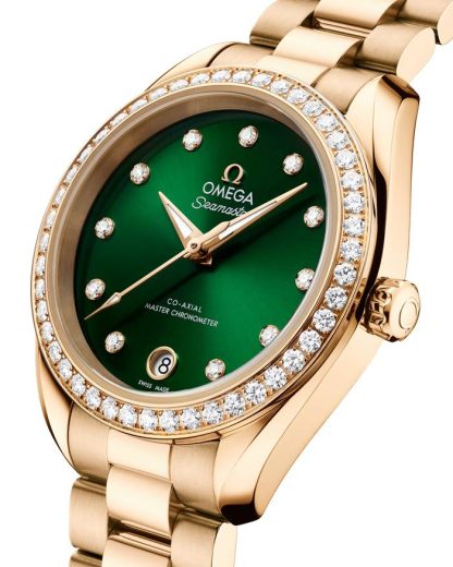 Omega Novità Seamaster Aqua Terra 150M 30 mm, oro Moonshine™ su oro Moonshine™ 220.55.30.20.60.001 - immagine 3