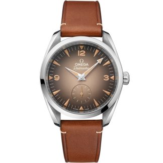 Omega Novità Seamaster Railmaster 38 mm, acciaio su cinturino di pelle 235.12.38.20.13.001
