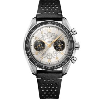 Omega Paris 2024 Speedmaster Chronoscope 43 mm, acciaio su cinturino di pelle 522.32.43.51.02.001