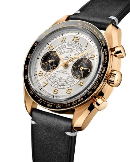 Omega Paris 2024 Speedmaster Chronoscope 43 mm, oro Moonshine™ su cinturino di pelle 522.62.43.51.02.001 - immagine 3