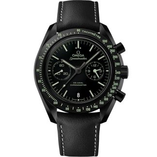 Omega Pitch Black Speedmaster Dark Side of the Moon 44,25 mm, ceramica nera su cinturino di pelle 311.92.44.51.01.004