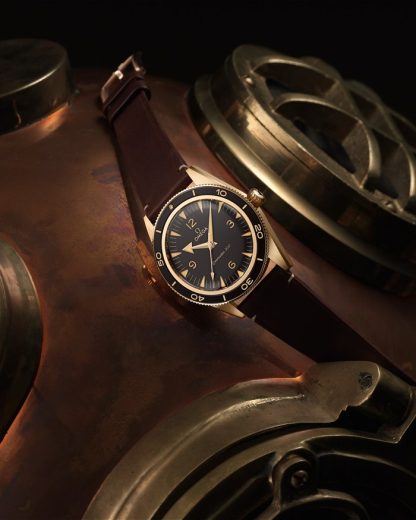 Omega Seamaster 300 41 mm, Bronze gold su cinturino di pelle 234.92.41.21.10.001 - immagine 4