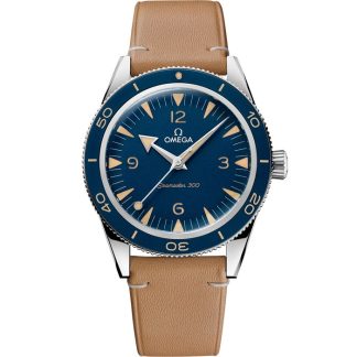 Omega Seamaster 300 41 mm, acciaio su cinturino di pelle 234.32.41.21.03.001