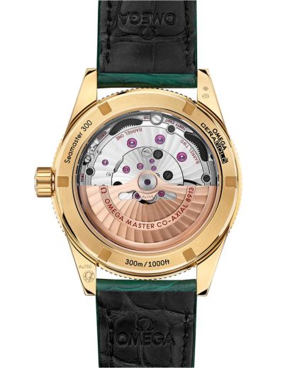 Omega Seamaster 300 41 mm, oro giallo su cinturino di pelle 234.63.41.21.99.001 - immagine 2