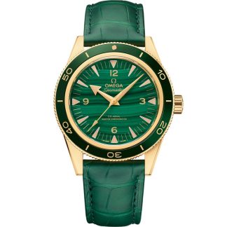 Omega Seamaster 300 41 mm, oro giallo su cinturino di pelle 234.63.41.21.99.001