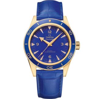 Omega Seamaster 300 41 mm, oro giallo su cinturino di pelle 234.63.41.21.99.002