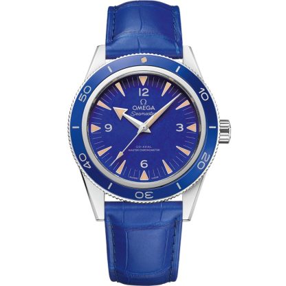 Omega Seamaster 300 41 mm, platino su cinturino di pelle 234.93.41.21.99.002