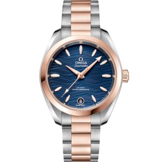 Omega Seamaster Aqua Terra 150M 34 mm, acciaio-oro Sedna™ su acciaio-oro Sedna™ 220.20.34.20.03.001