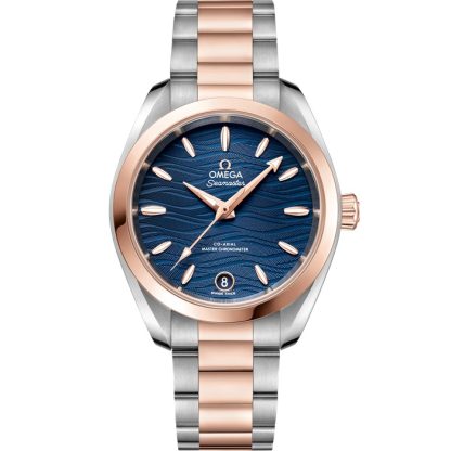 Omega Seamaster Aqua Terra 150M 34 mm, acciaio-oro Sedna™ su acciaio-oro Sedna™ 220.20.34.20.03.001