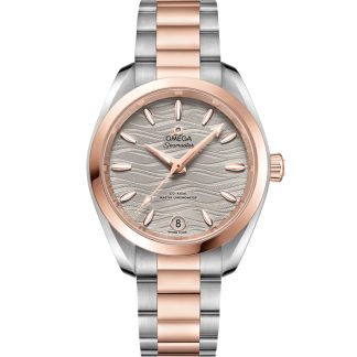 Omega Seamaster Aqua Terra 150M 34 mm, acciaio-oro Sedna™ su acciaio-oro Sedna™ 220.20.34.20.06.001
