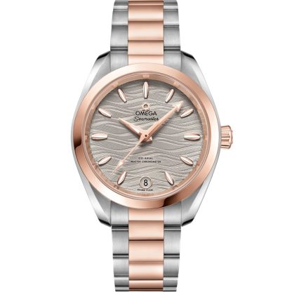 Omega Seamaster Aqua Terra 150M 34 mm, acciaio-oro Sedna™ su acciaio-oro Sedna™ 220.20.34.20.06.001