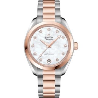 Omega Seamaster Aqua Terra 150M 34 mm, acciaio-oro Sedna™ su acciaio-oro Sedna™ 220.20.34.20.55.001