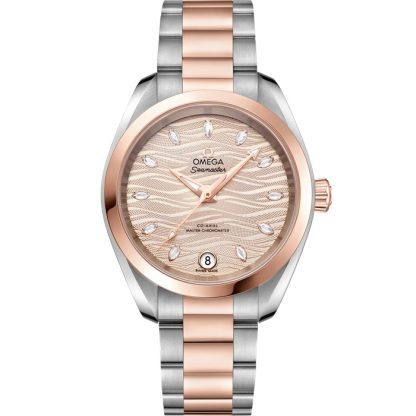 Omega Seamaster Aqua Terra 150M 34 mm, acciaio-oro Sedna™ su acciaio-oro Sedna™ 220.20.34.20.59.001