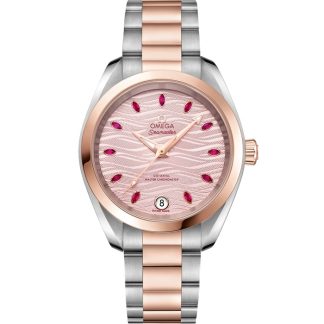 Omega Seamaster Aqua Terra 150M 34 mm, acciaio-oro Sedna™ su acciaio-oro Sedna™ 220.20.34.20.60.001