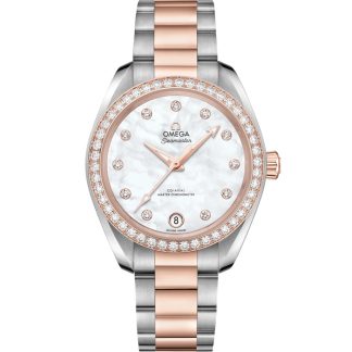 Omega Seamaster Aqua Terra 150M 34 mm, acciaio-oro Sedna™ su acciaio-oro Sedna™ 220.25.34.20.55.001