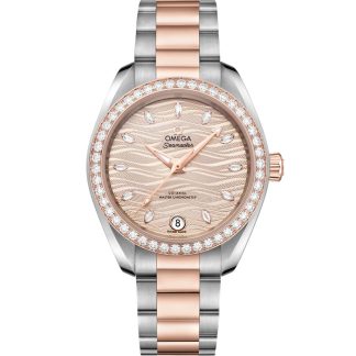 Omega Seamaster Aqua Terra 150M 34 mm, acciaio-oro Sedna™ su acciaio-oro Sedna™ 220.25.34.20.59.001