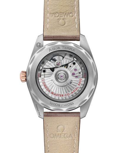 Omega Seamaster Aqua Terra 150M 38 mm, acciaio-oro Sedna™ su cinturino di pelle 220.23.38.20.06.001 - immagine 2