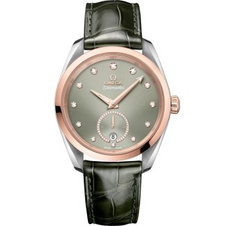 Omega Seamaster Aqua Terra 150M 38 mm, acciaio-oro Sedna™ su cinturino di pelle 220.23.38.20.60.001