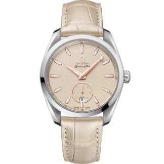 Omega Seamaster Aqua Terra 150M 38 mm, acciaio su cinturino di pelle 220.13.38.20.09.001