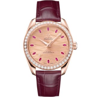 Omega Seamaster Aqua Terra 150M 38 mm, oro Sedna™ su cinturino di pelle 220.58.38.20.99.007