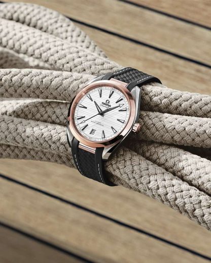 Omega Seamaster Aqua Terra 150M 41 mm, acciaio-oro Sedna™ su cinturino in caucciù 220.22.41.21.02.001 - immagine 5