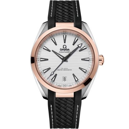 Omega Seamaster Aqua Terra 150M 41 mm, acciaio-oro Sedna™ su cinturino in caucciù 220.22.41.21.02.001
