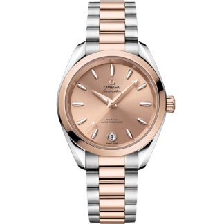 Omega Seamaster Aqua Terra Shades 34 mm, acciaio-oro Sedna™ su acciaio-oro Sedna™ 220.20.34.20.10.001
