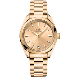 Omega Seamaster Aqua Terra Shades 34 mm, oro Moonshine™ su oro Moonshine™ 220.50.34.20.08.001