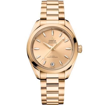 Omega Seamaster Aqua Terra Shades 34 mm, oro Moonshine™ su oro Moonshine™ 220.50.34.20.08.001