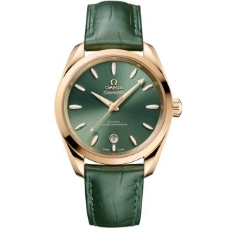 Omega Seamaster Aqua Terra Shades 38 mm, oro Moonshine™ su pelle 220.53.38.20.10.001