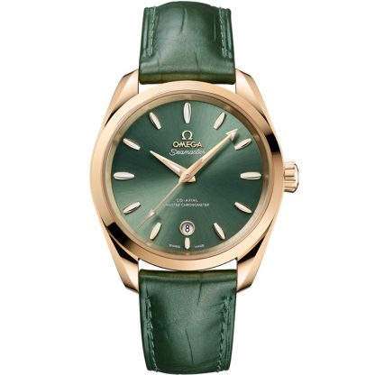 Omega Seamaster Aqua Terra Shades 38 mm, oro Moonshine™ su pelle 220.53.38.20.10.001