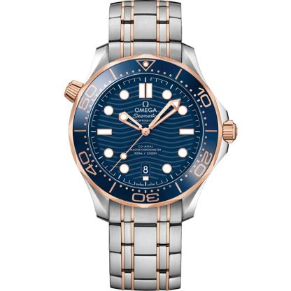 Omega Seamaster Diver 300M 42 mm, acciaio-oro Sedna™ su acciaio-oro Sedna™ 210.20.42.20.03.002